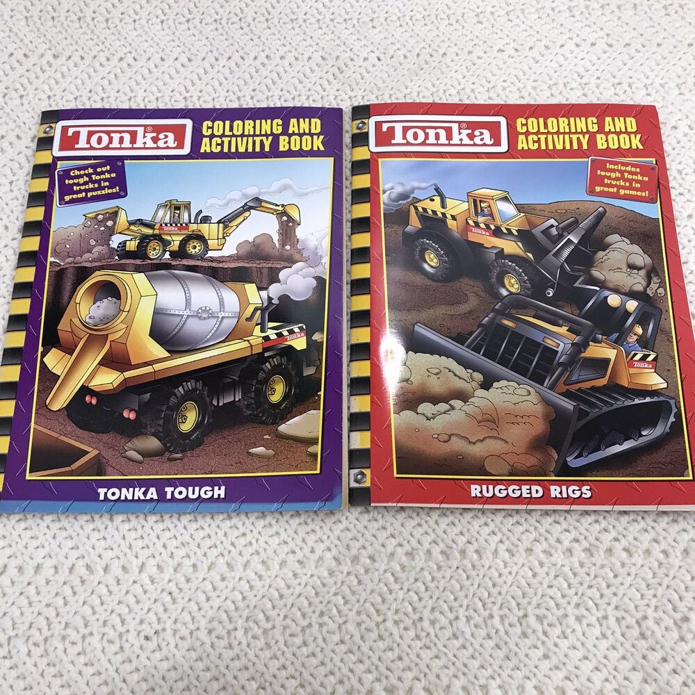 Vintage 2001 Tonka Coloring and Activity Book Construction Tractors New Unused